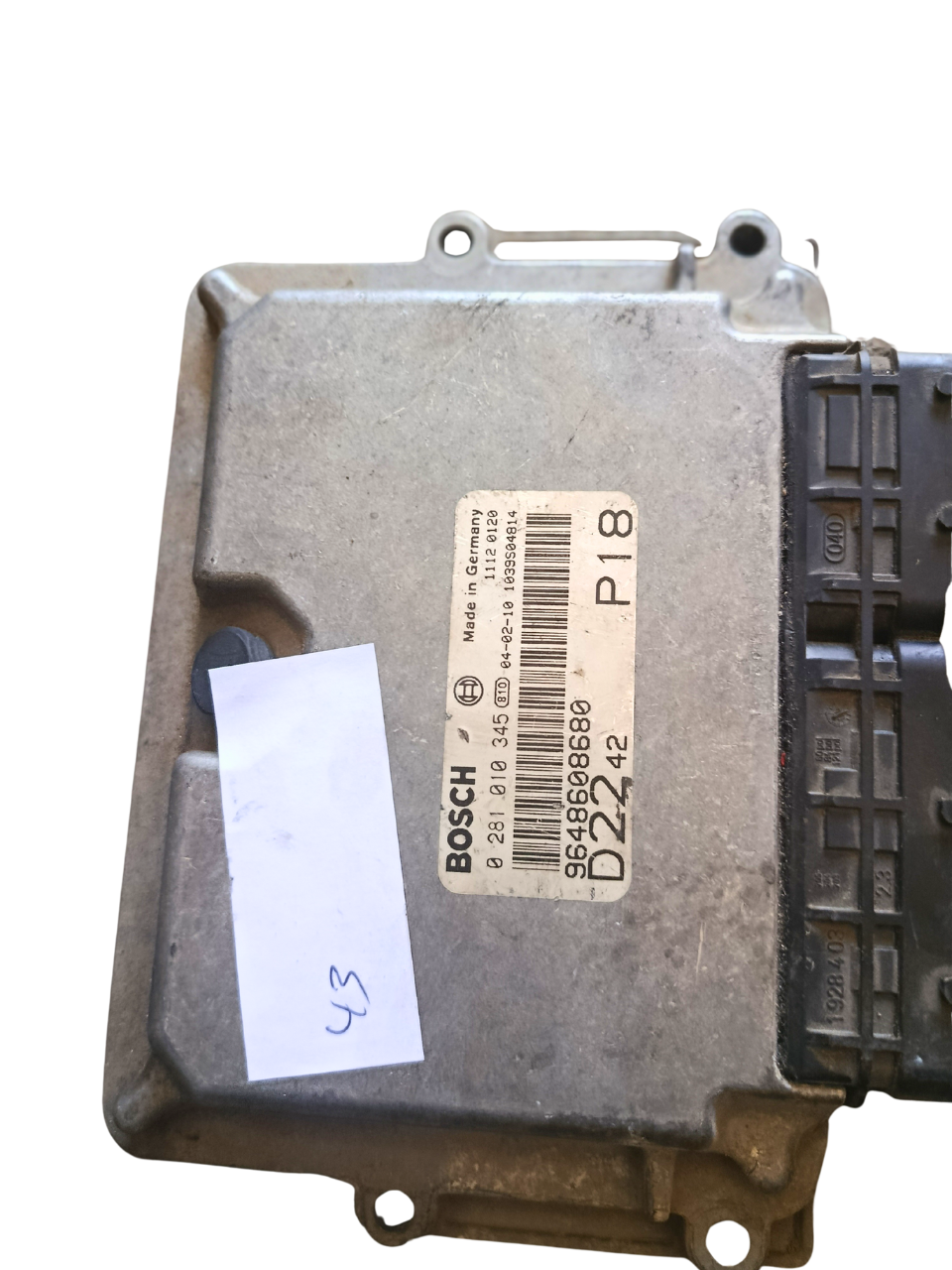 Calculateur 1332377080 0281010345   ducato  1  ducato 2 boxer 1 jumper 1  2.2 