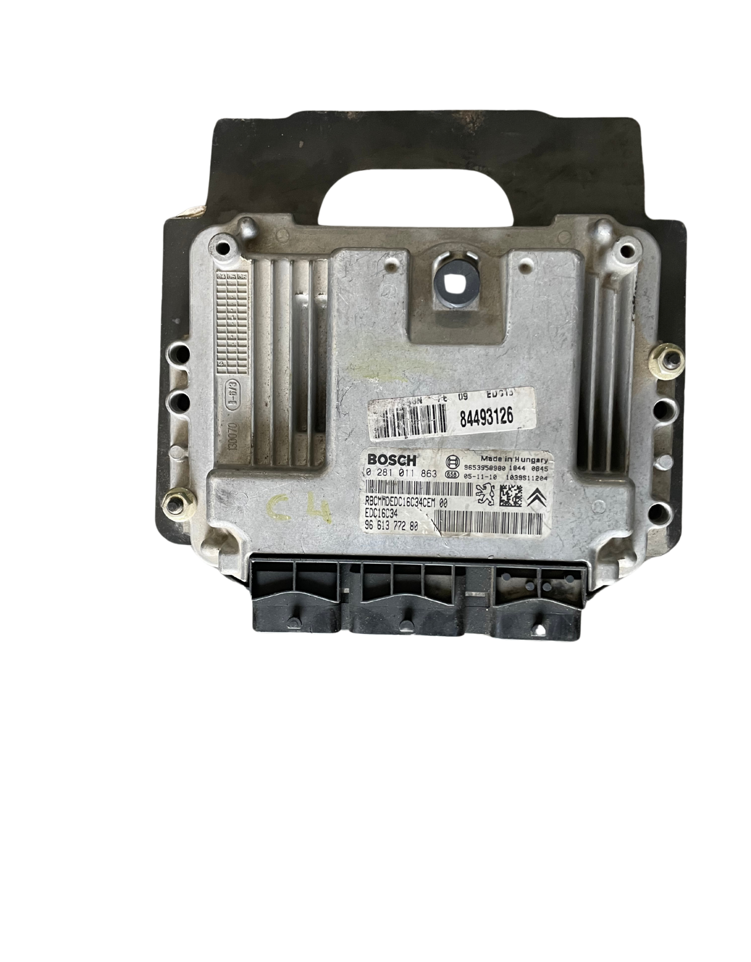 CALCULATEUR MOTEUR ECU CITROEN C4 1.6 HDI 90 CV 9661377280 / 0281011863