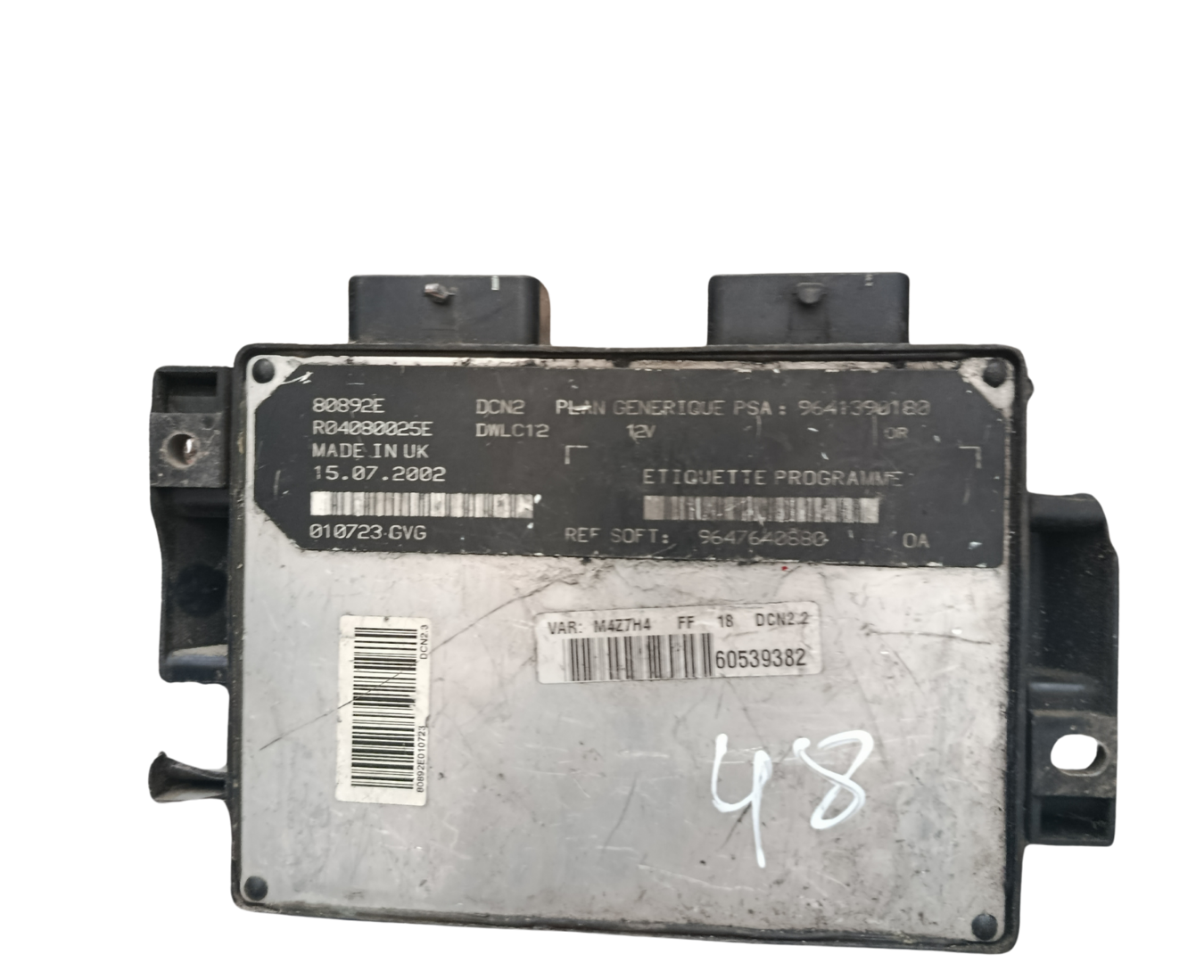 Calculateur moteur Lucas DCN-2 – Réf. 9647640880/ 206 306 partner1 2 berlingo 1 2 xsara xantia c15 / 1.9 d (Copie)