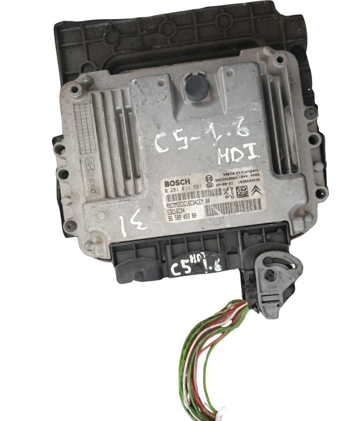 Calculateur Moteur Citroën C5 ;407 308 C4 1007 C3 PARTNER BERLINGO ;B9 1.6 HDI PSA 9658945380 Bosch 0281011561 EDC16C34 (Copie) (Copie)