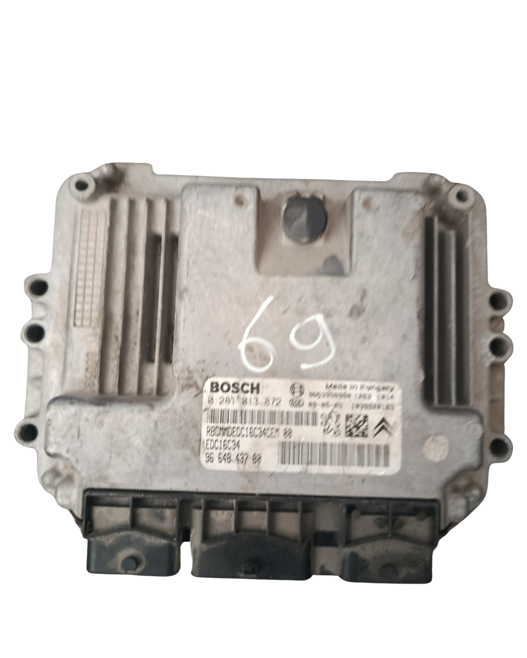 Calculateur 0281013872 9664843780 9653958980 PSA Bosch /308 C4 1007 C3 PARTNER BERLINGO / 1.6HDDI (Copie)