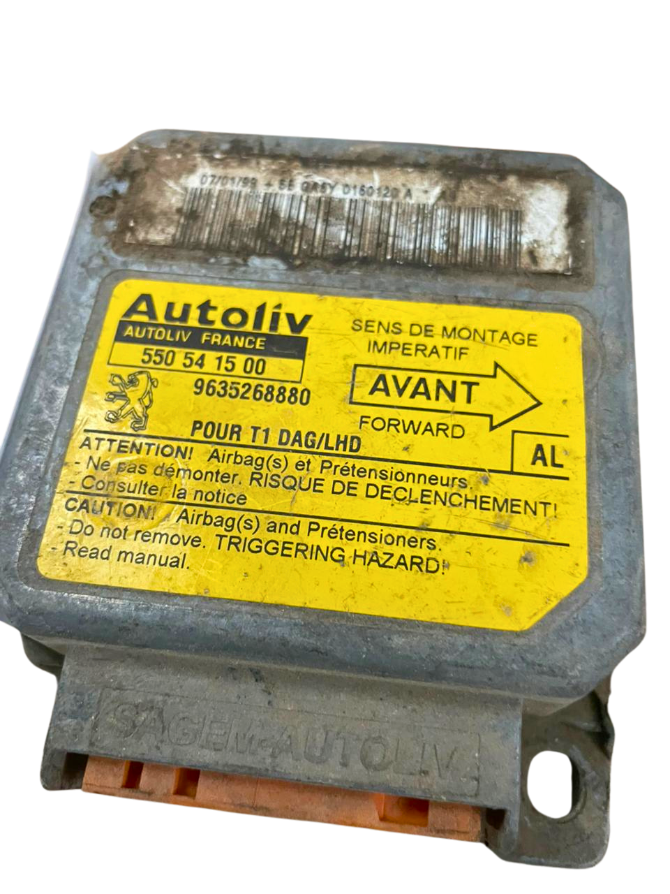 Calculateur 9635268880 550541500 PSA Autoliv