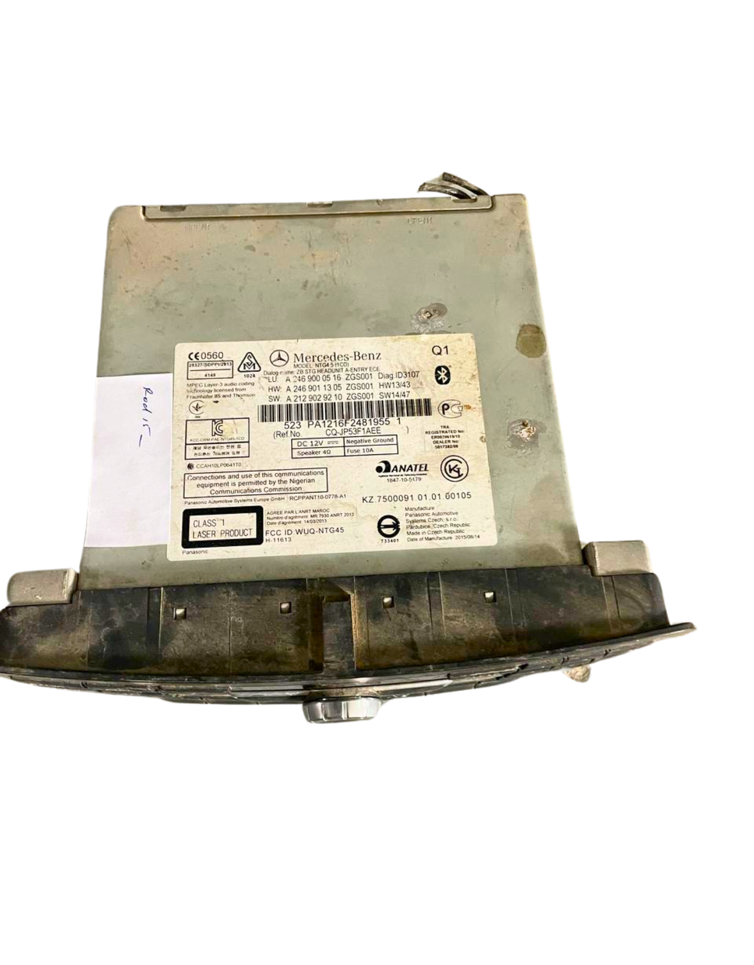 Autoradio Mercedes W176 A2460990516     CQ JP53F1AEE mercedes