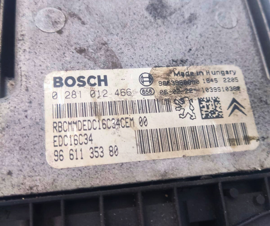 Calculateur 0281012466 9661773880 9653958980 PSA Bosch 1.6 hdi 1.6 mtj /xsara picasso 307 308 3008 5008 c3 c4 picasso perlingo partner scudo ulysee/