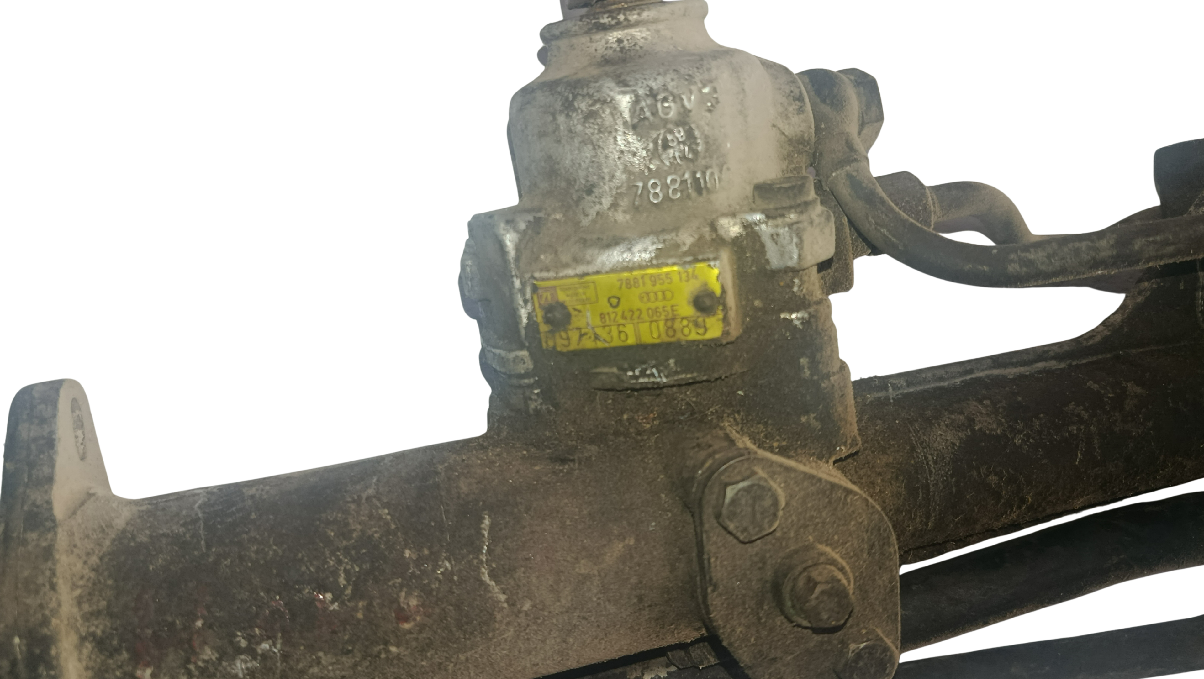 Crémaillère de direction assistée hydraulique  Réf. 812422065E– AUDI 80 B4 (8C), AUDI CABRIOLET (8G), VW PASSAT B3/B4 – 1988–1995