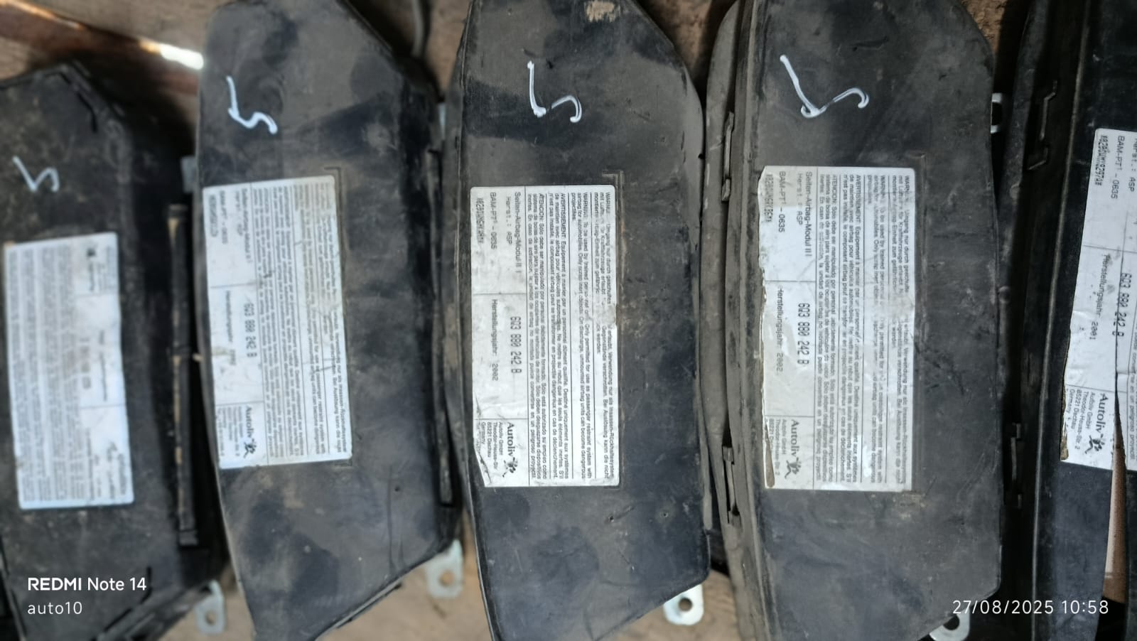 Airbag Siège 1.9/2.0 TDI - VW Polo / SEAT Ibiza / ŠKODA Fabia - Réf. 6Q3880241B / 6Q3880242B
