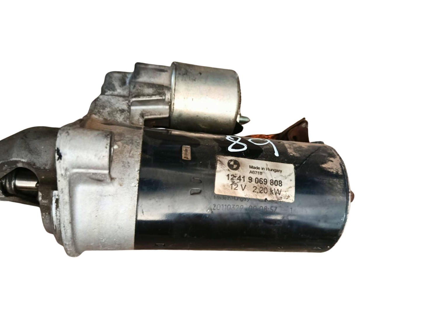 Démarreur BMW 12 41 9 069 808,Série 3 (E30) 325tds,Série 5 (E34) 525tds,Série 7 (E32) 730td,Série 6 (E24) 635d,2.5 TD 143 ch,3.0 TD 150 ch,3.5 TD 162 ch
