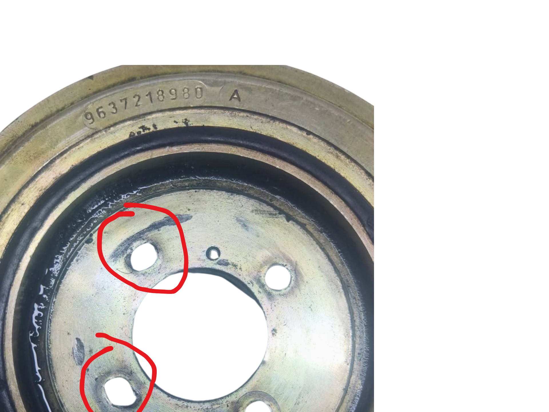 Poulie D`Arbre 9637218980  Citroen Peugeot 1.9 D berlingo 1 c15 jumpy 1 xsara 206 306 parner 1 expert 1 scudo 1