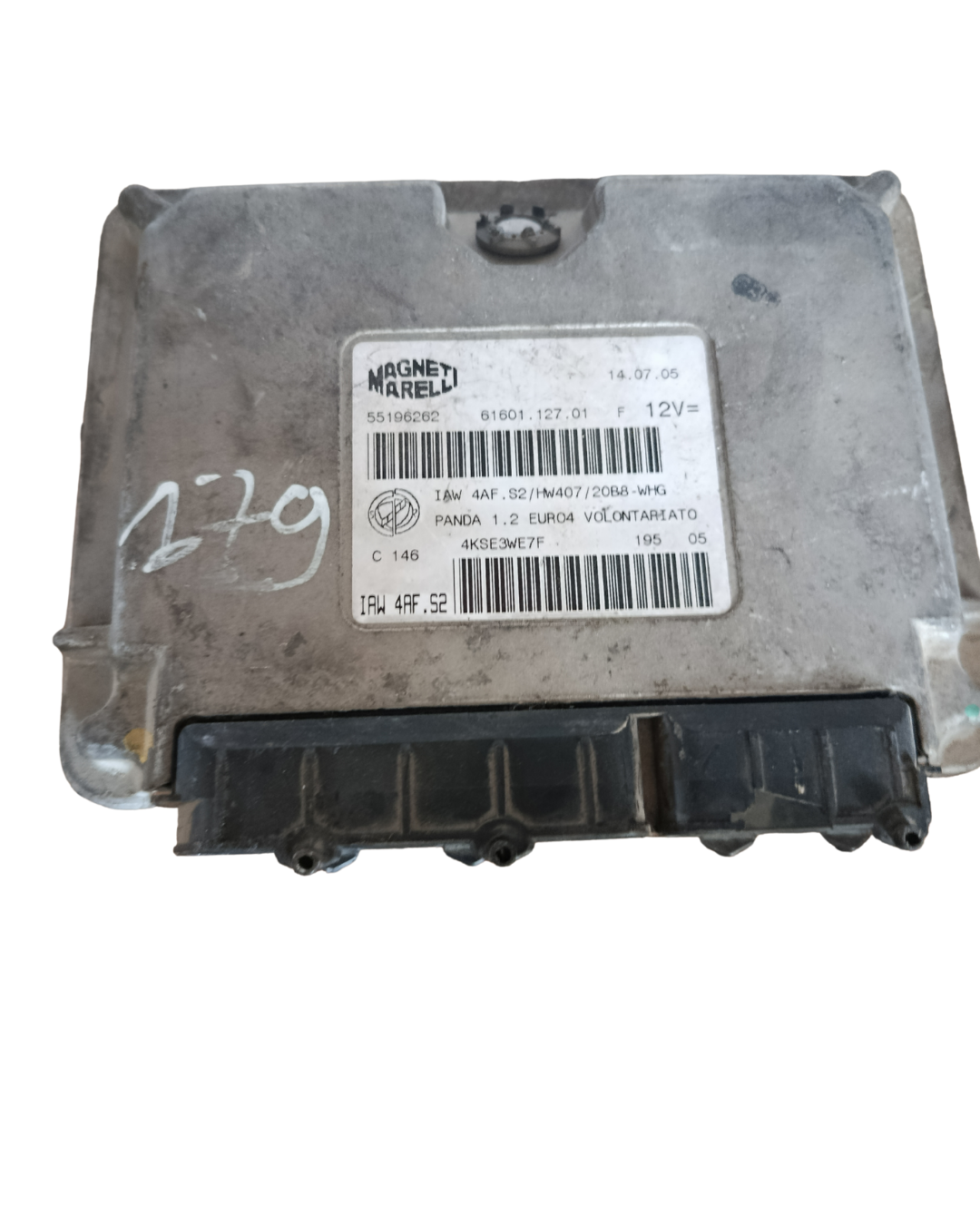Calculateur 5519626 Magneti-Marelli IAW 4AF.SP – injection essence 1.2 i 60 ch, boîtier Fiat Panda I 2003-2012