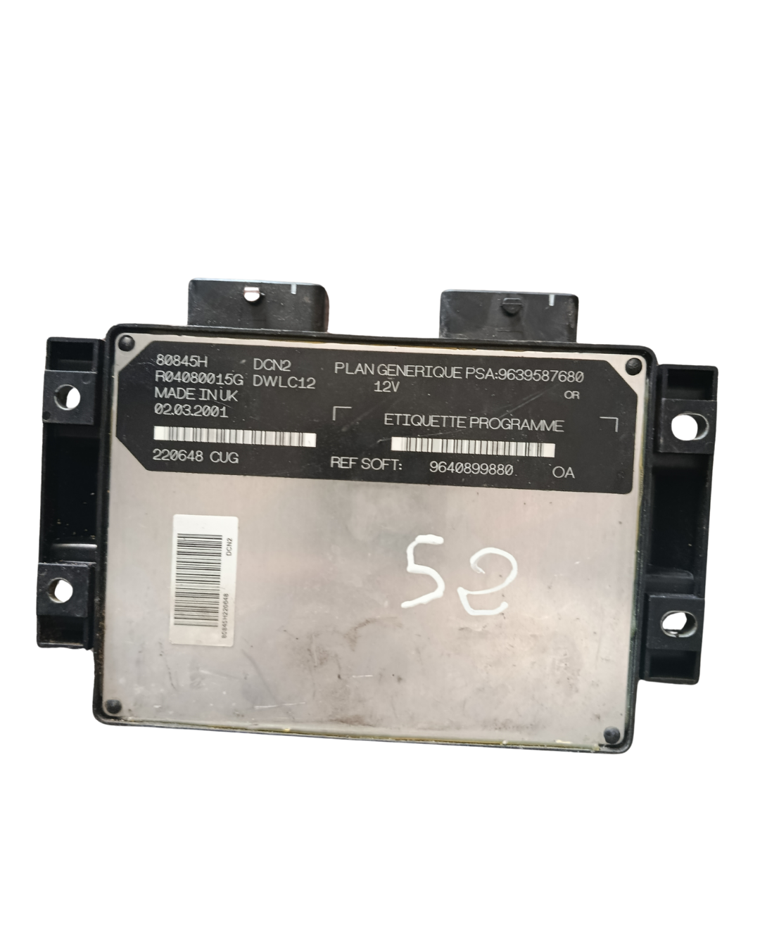 Calculateur 9640899880/206 306 partner1 2 berlingo1 2/1.9 d (Copie)